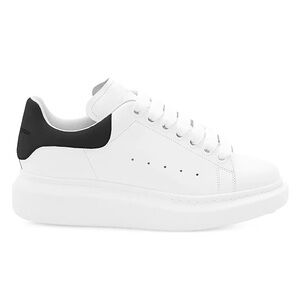 ALEXANDER MCQUEEN WHITE BLACK PLATFORM SNEAKERS SIZE 39 STITCH FLAW